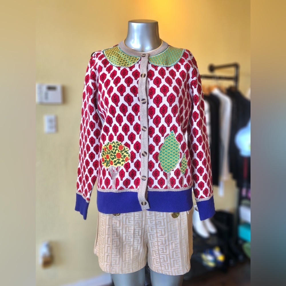 Knitted Cardigan with Patchworks